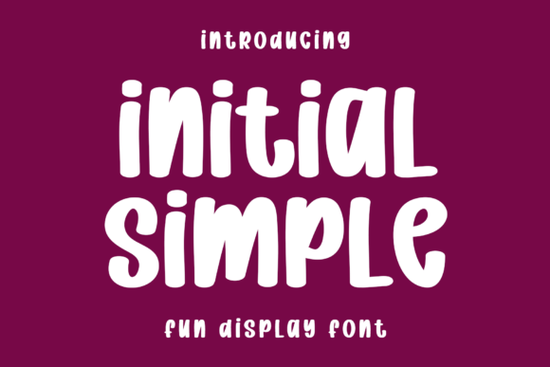 Initial Simple Font